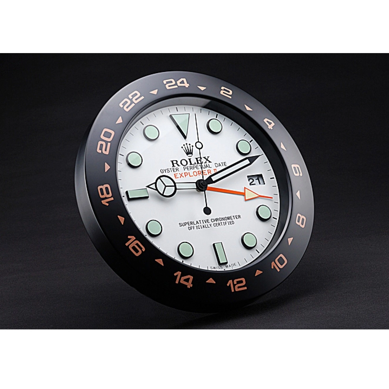Best AAA Replica Sites Wall Clock Rolex Black-Orange II 622479 Explorer 0629